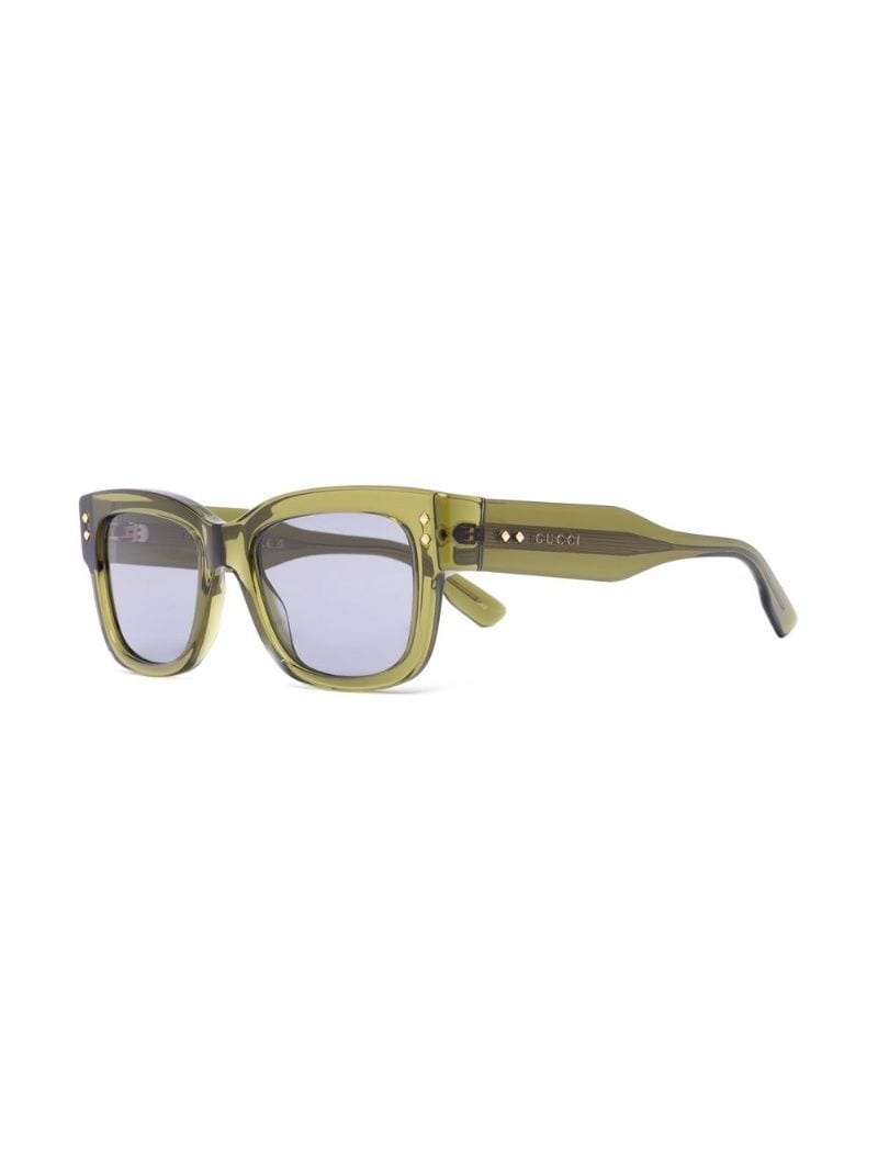 square transparent-frame sunglasses - 2