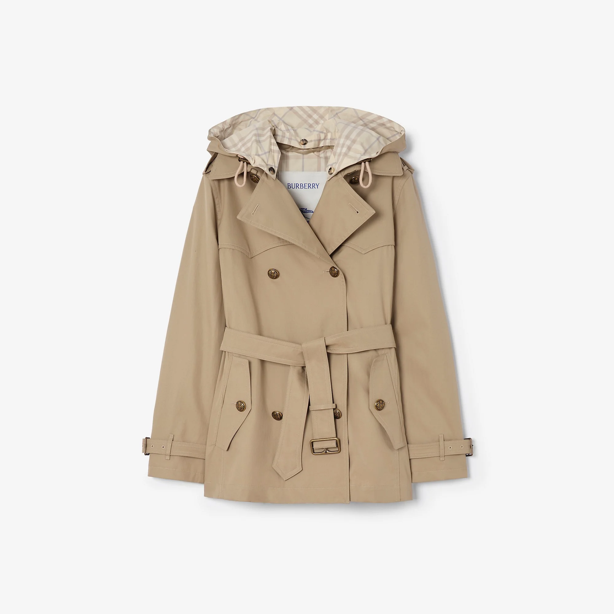Short Tropical Gabardine Foxfield Trench Coat - 1