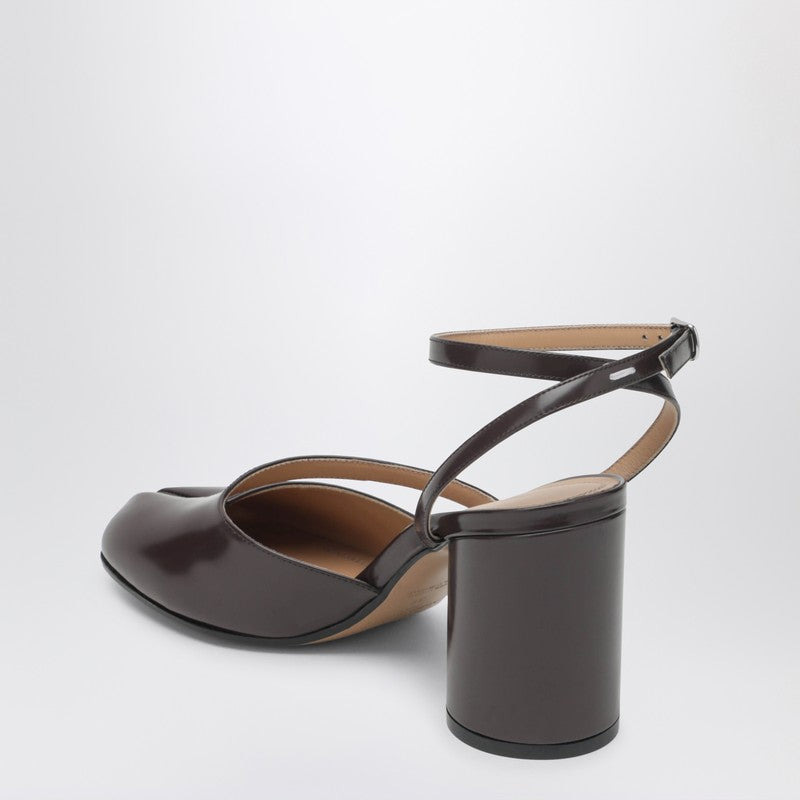Maison Margiela Brown Tabi Sandals In Brushed Leather Women - 2