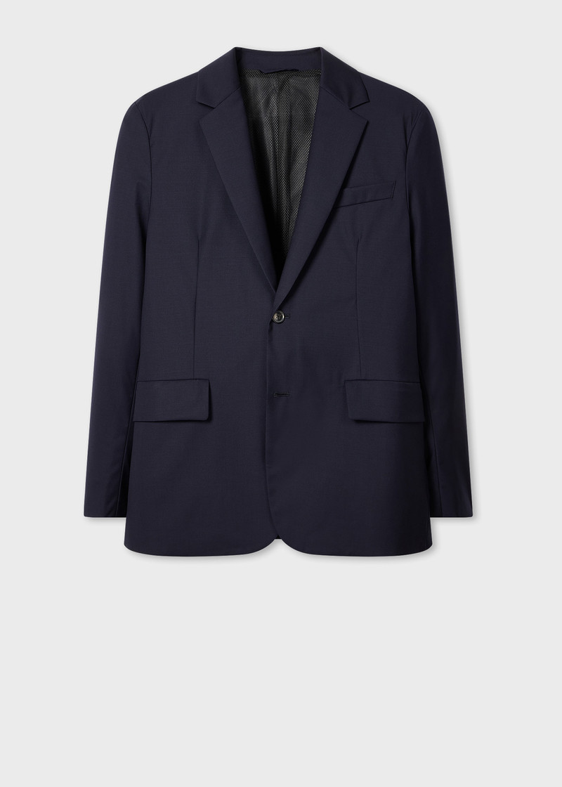 Navy 'Storm System' Technical Wool Blazer 1