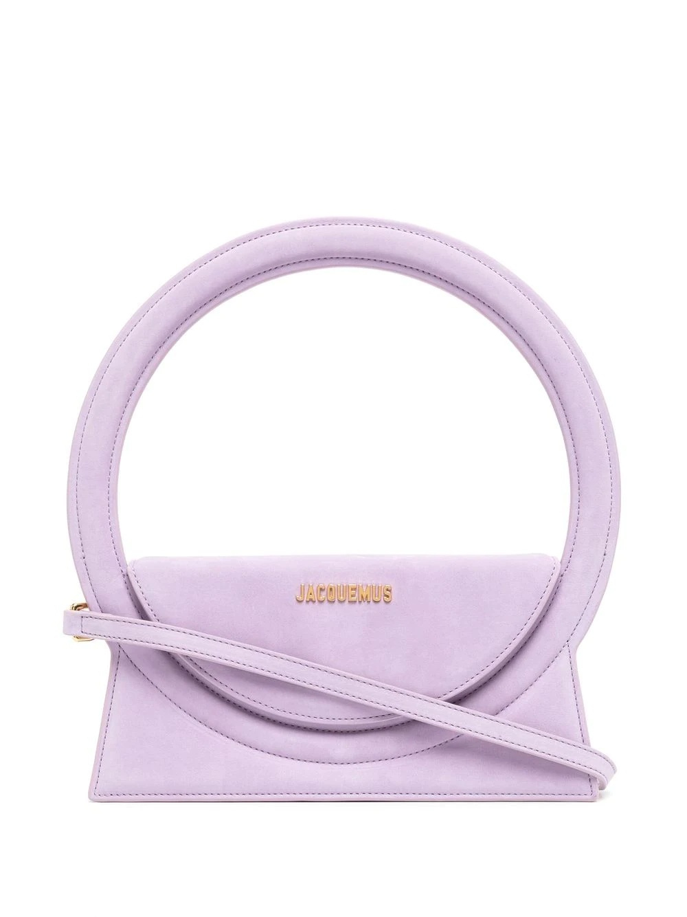 circle leather clutch bag - 1