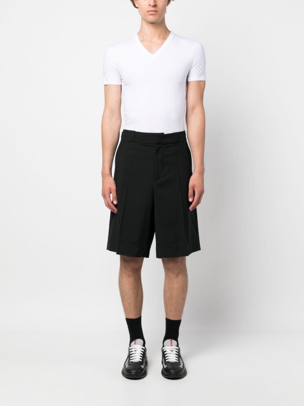 V-neck stretch-cotton T-shirt - 2