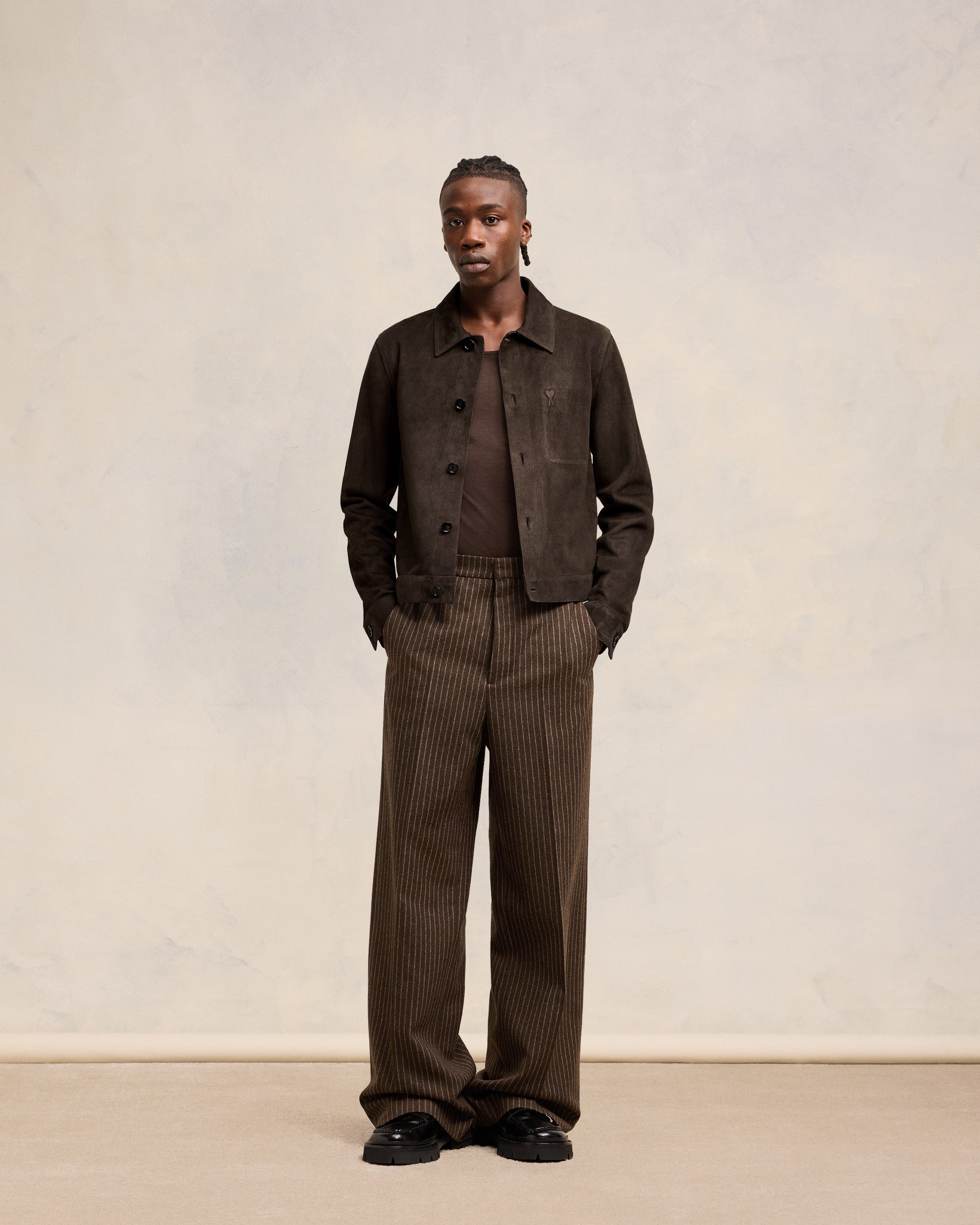 LEATHER BUTTONED OVERSHIRT - 2