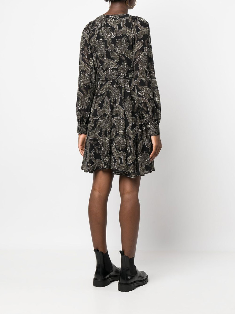 paisley-print long-sleeve dress 4