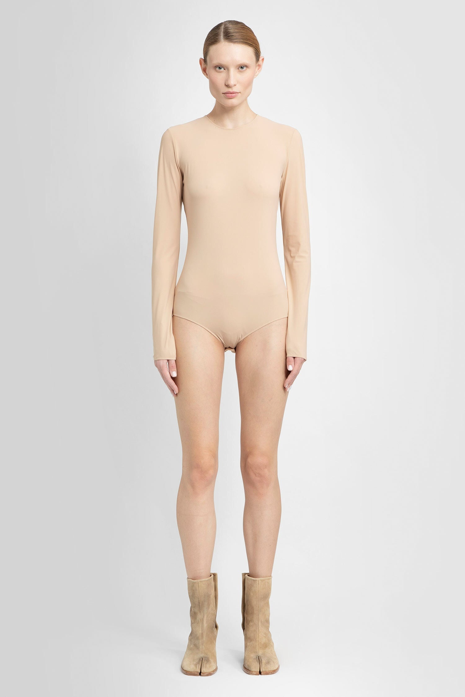 MAISON MARGIELA WOMAN BEIGE BODYSUITS - 2