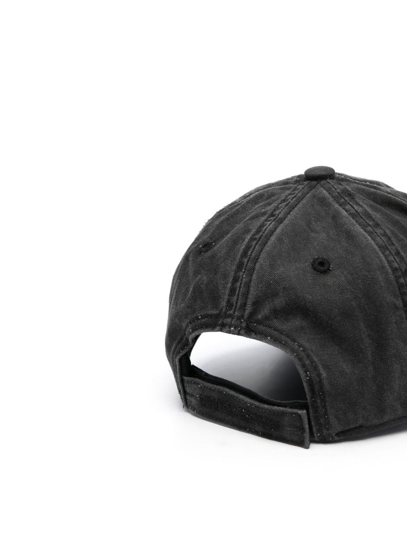 VETEMENTS slogan-embroidery denim cap outlook