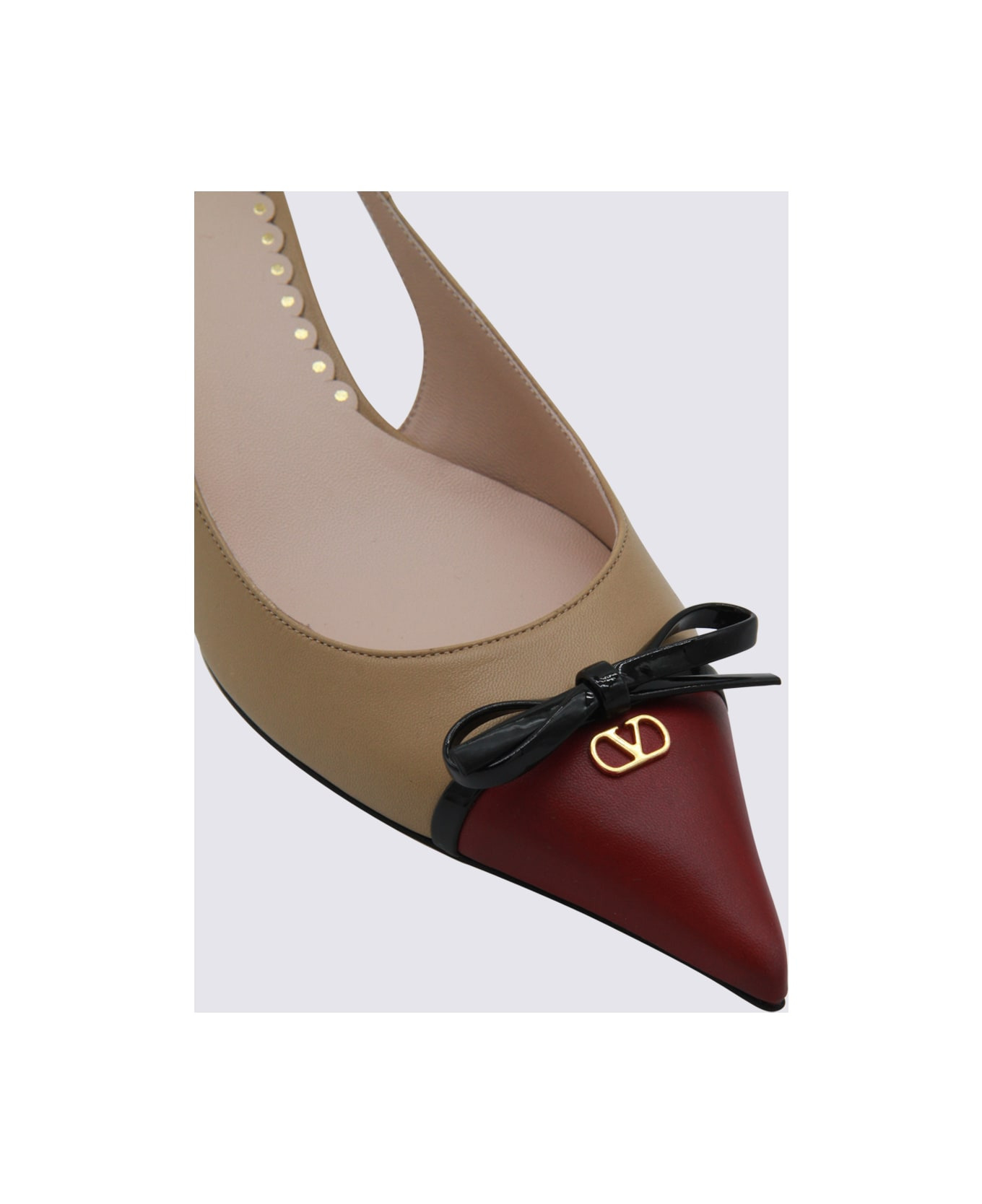 Cream Leather Pumps - 4