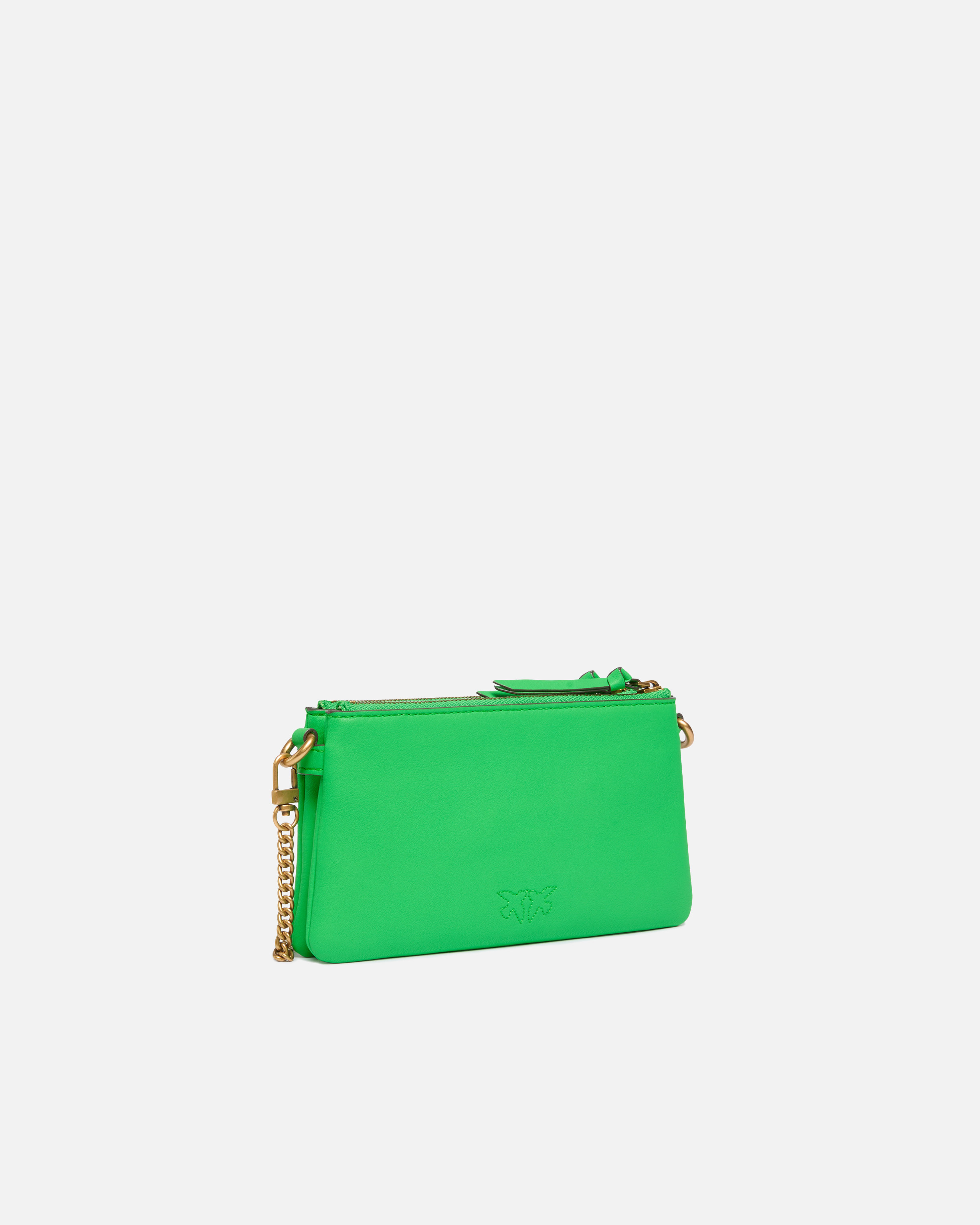 LEATHER MINI DOUBLE BAG WITH SHOULDER STRAP - 2