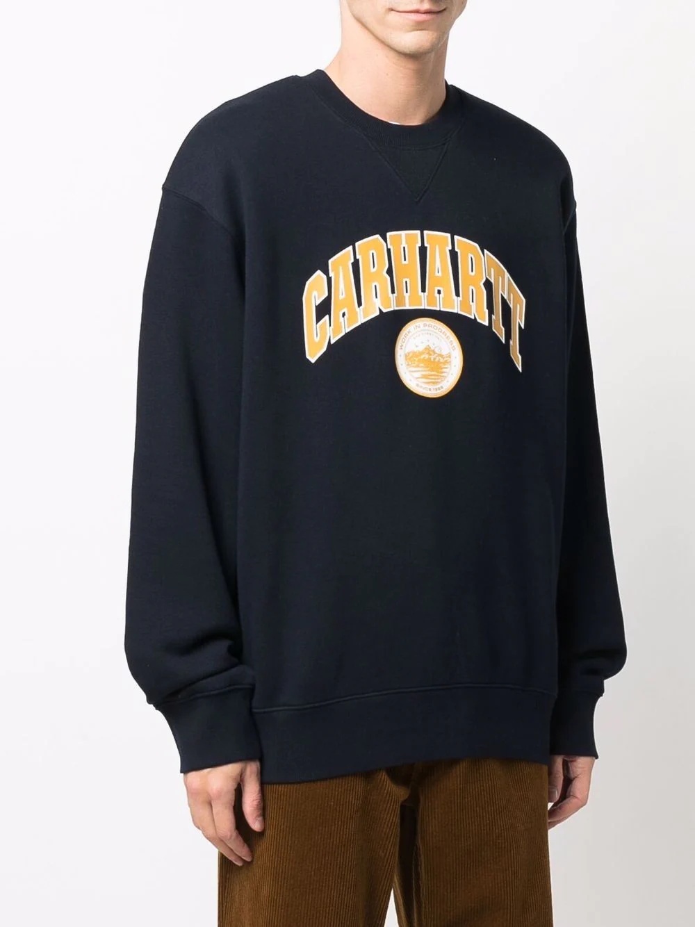 logo-print cotton sweatshirt - 3