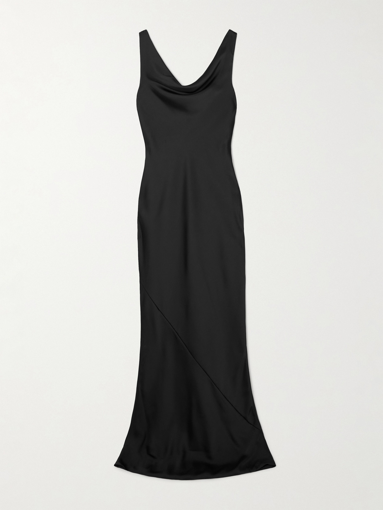 Maria Draped Satin Gown - 1