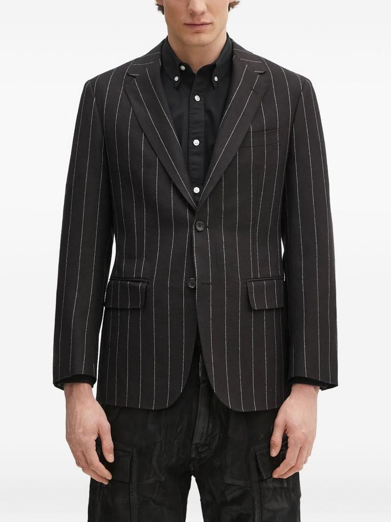 pinstripe single-breasted blazer 1