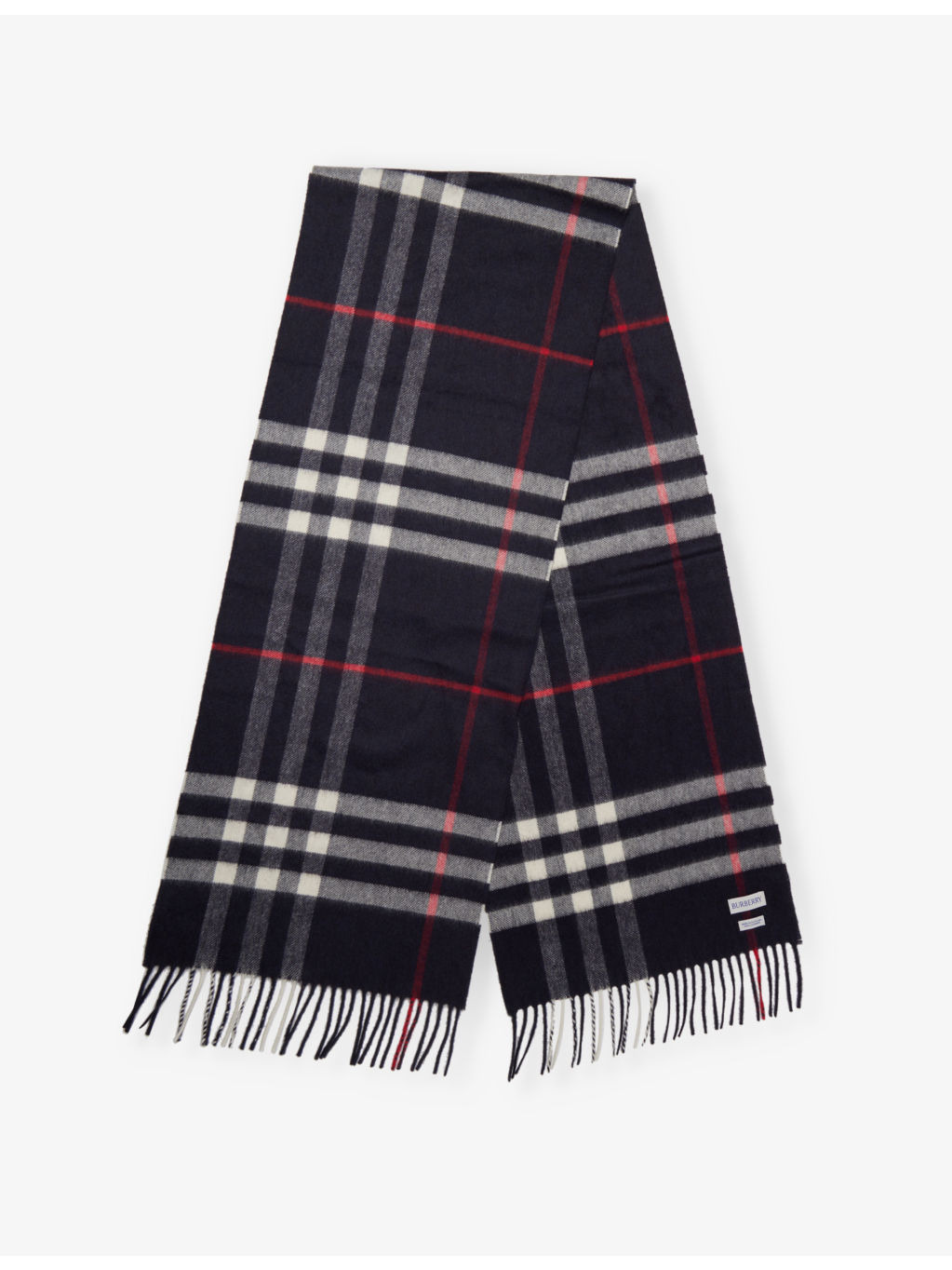 Giant check cashmere scarf - 1