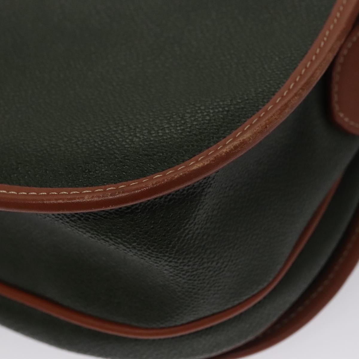 Burberry Shoulder Bag Pvc Leather Green Brown Gold - 12