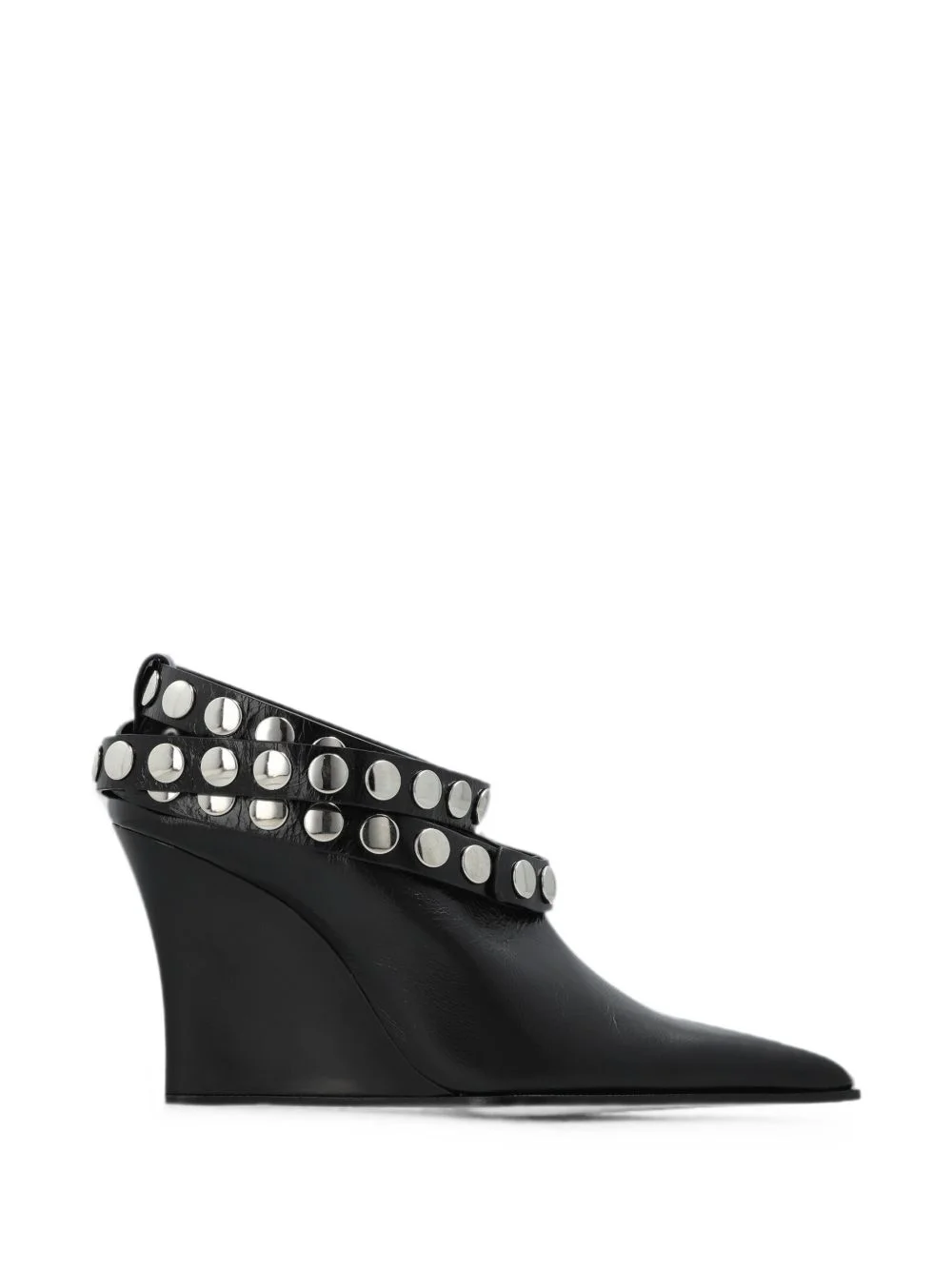 Fauve stud-embellished wedge pumps - 1