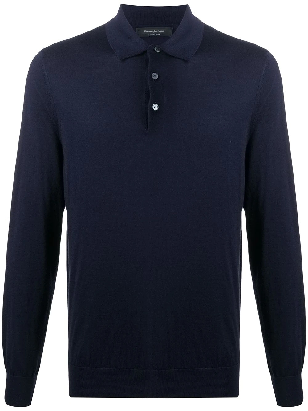 fine knit polo top - 1