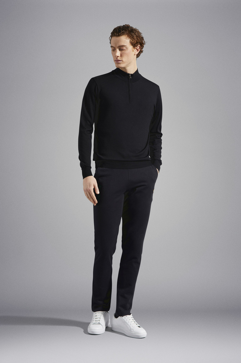 Paul & Shark WINTER SUMMER MERINO WOOL EXTRA-FINE HALF ZIP SWEATER outlook