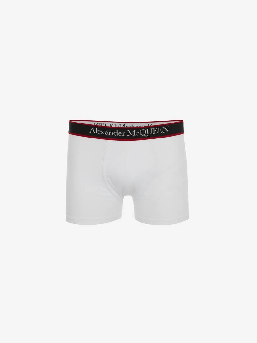 Selvedge Boxers in White/red - 1