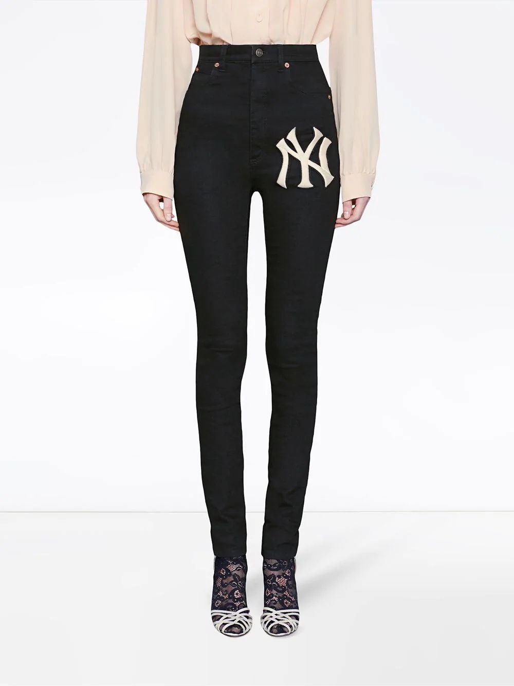 Denim skinny pants with NY Yankees™ patch - 3