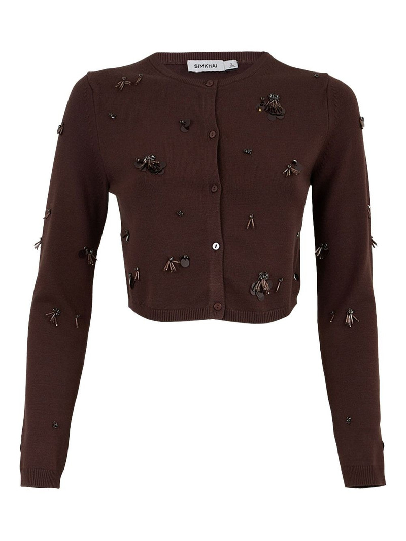 Zadie embellished cropped cardigan 1