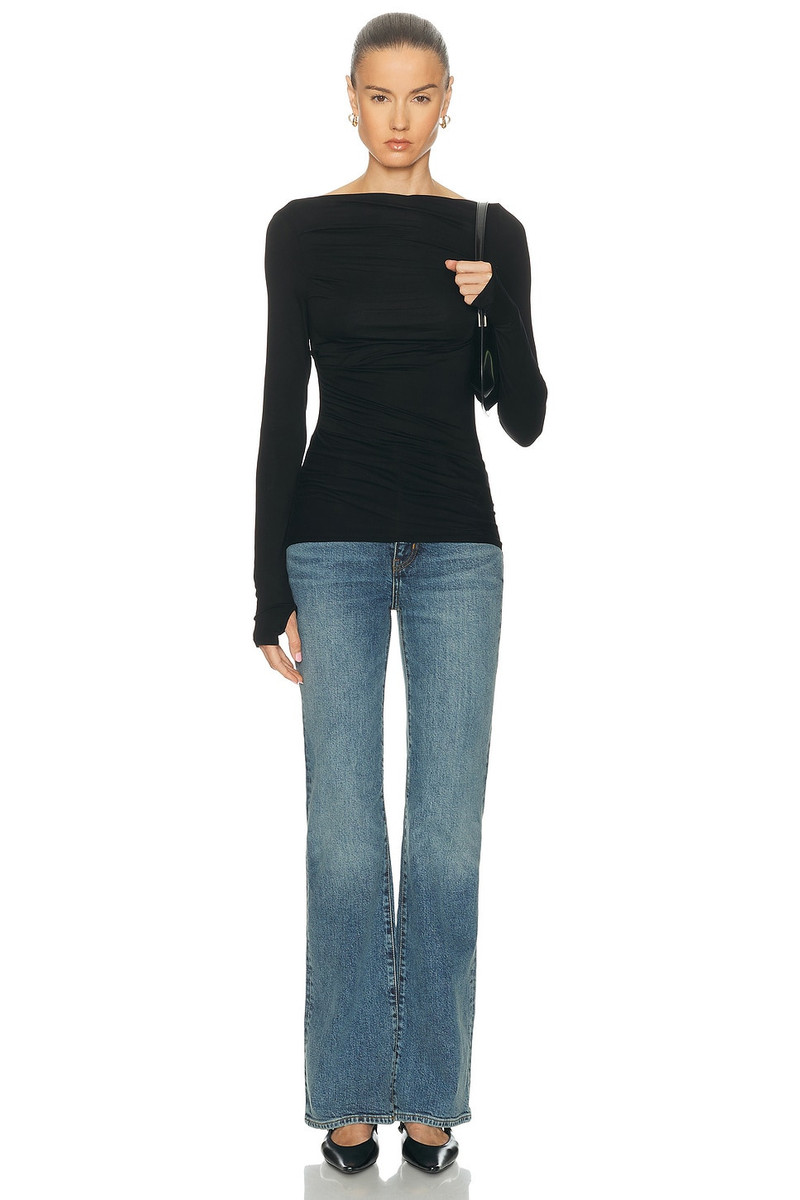 Enza Costa Fluid Jersey Sleeveless Draped Boatneck Top outlook