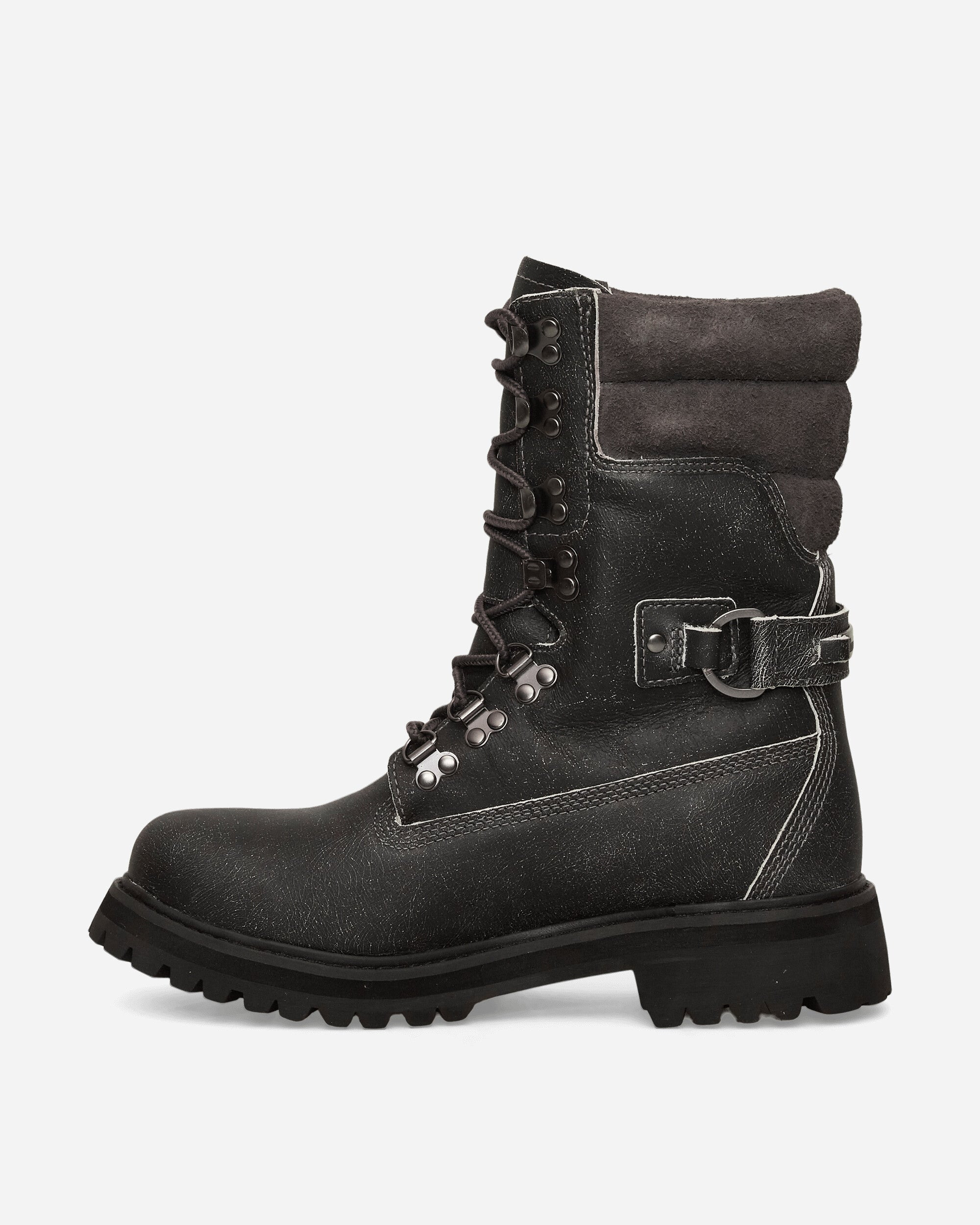 Tall Lace-Up Waterproof Boots Dark Grey - 3