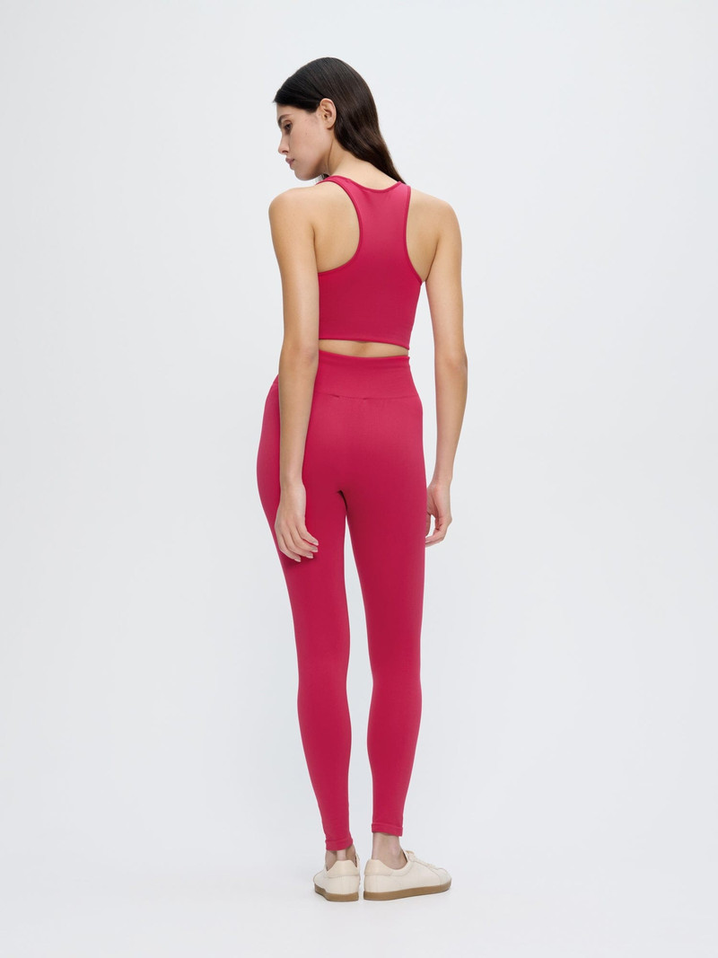 Womens 99% Bio-Based Compressive Leggings - Acai Pink 5