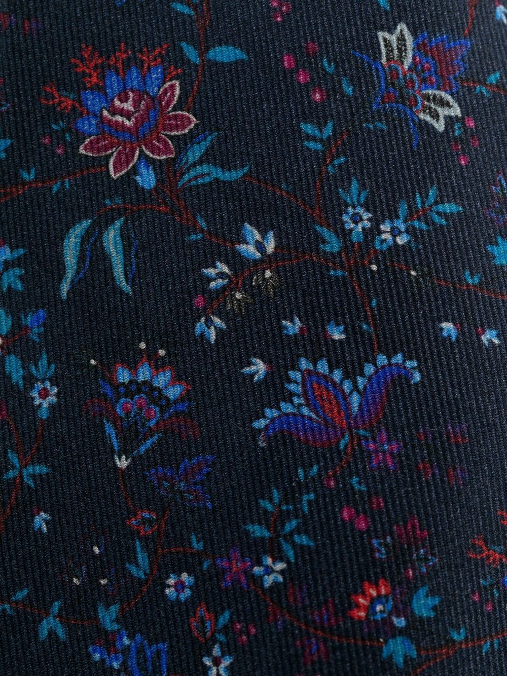 floral-print silk tie - 2