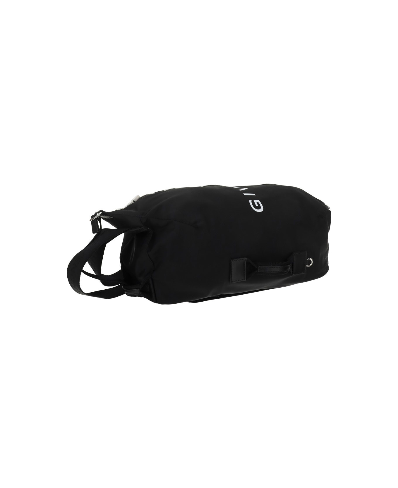 Black Nylon G-zip Backpack With Logo - 3