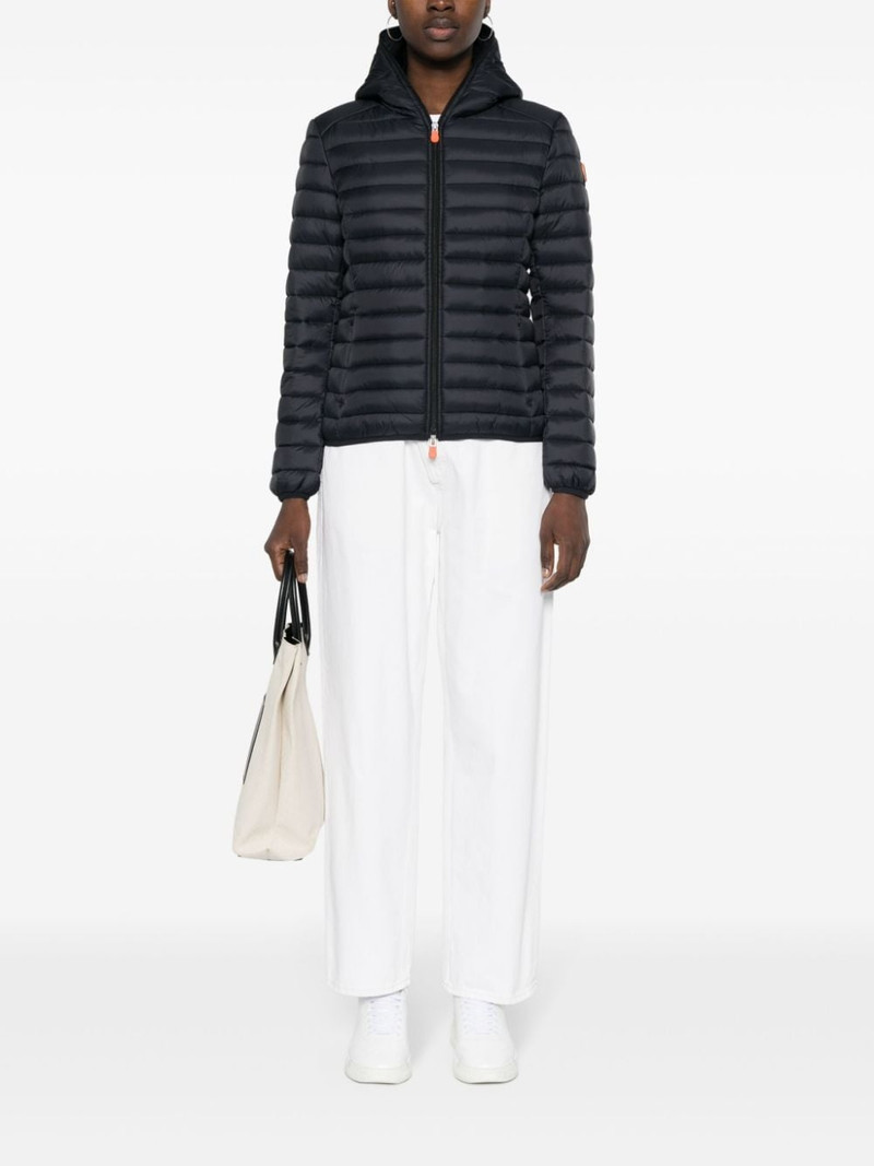 Save The Duck logo-patch padded jacket outlook