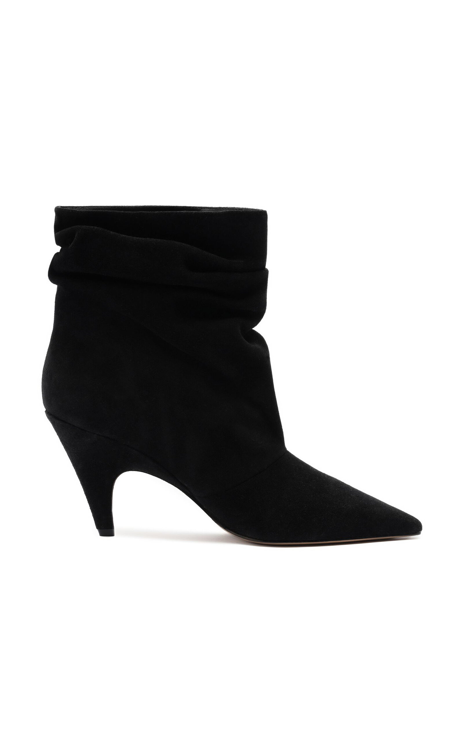 Tati Scrunched Suede Ankle Boots black - 1