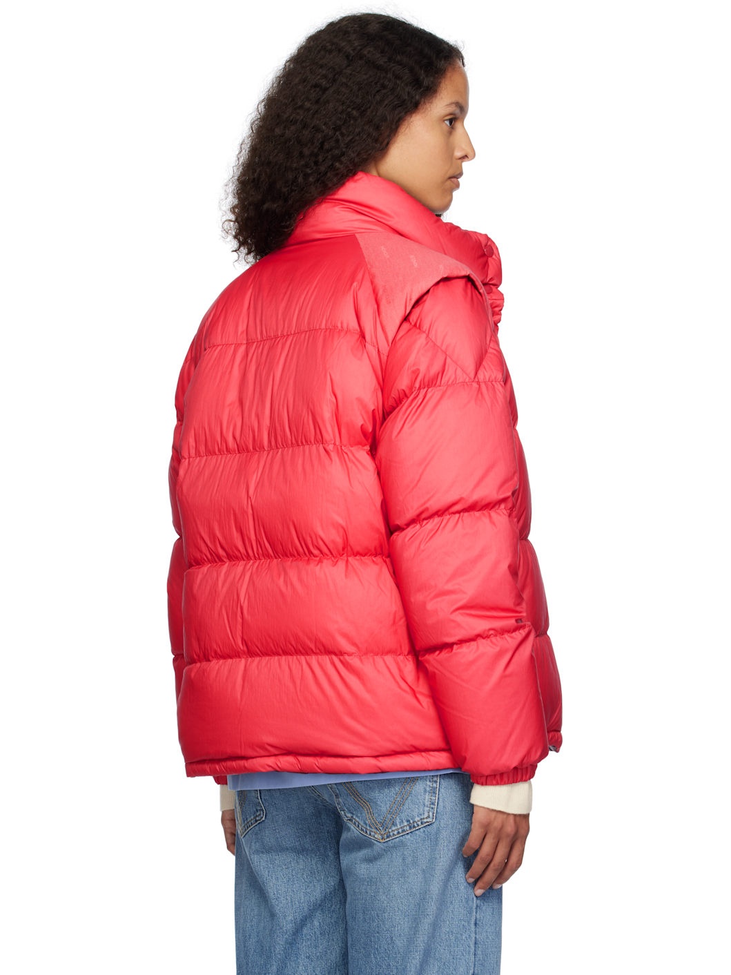 Pink & Burgundy Verone Short Reversible Down Jacket - 3
