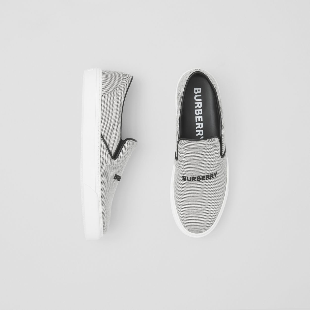 Bio-based Sole Canvas and Leather Slip-on Sneakers - 2