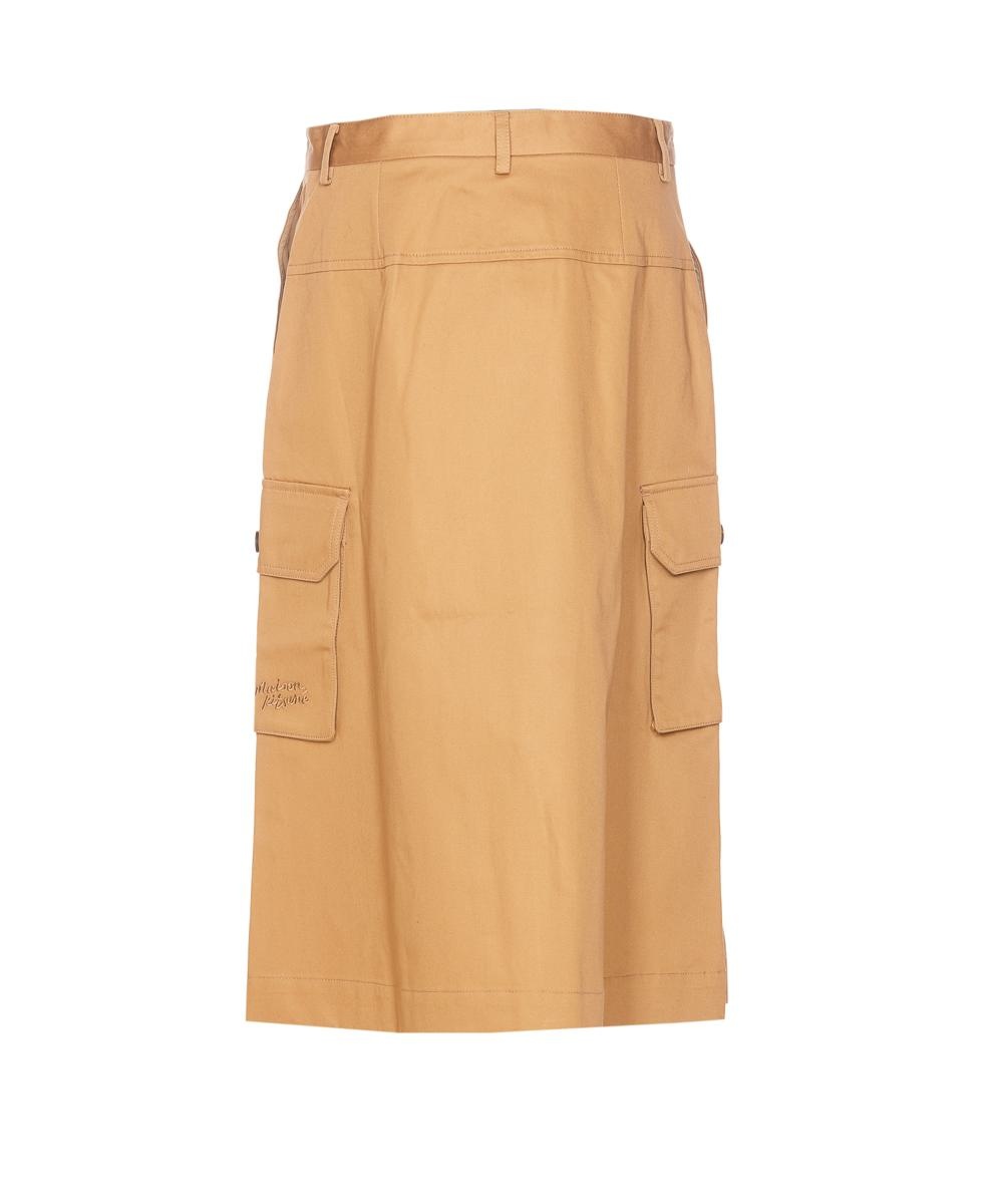 スカート MAISON KITSUNE Women Skirts NW01509WW0078P245 Beige MAISON KITSUNE OTHER UTILITY SKIRT 34 COTTON Beige