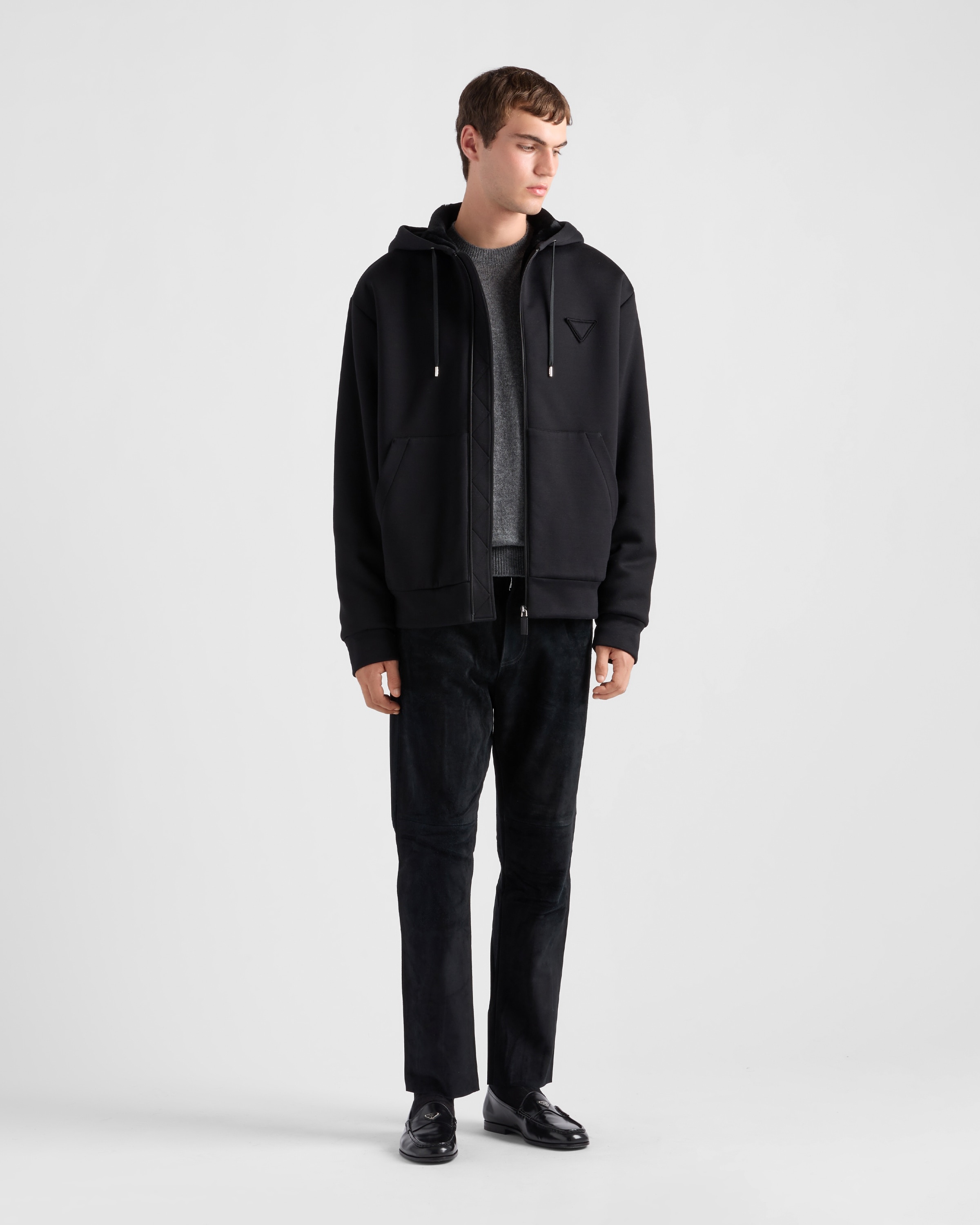 Technical fleece hooded cardigan - 2