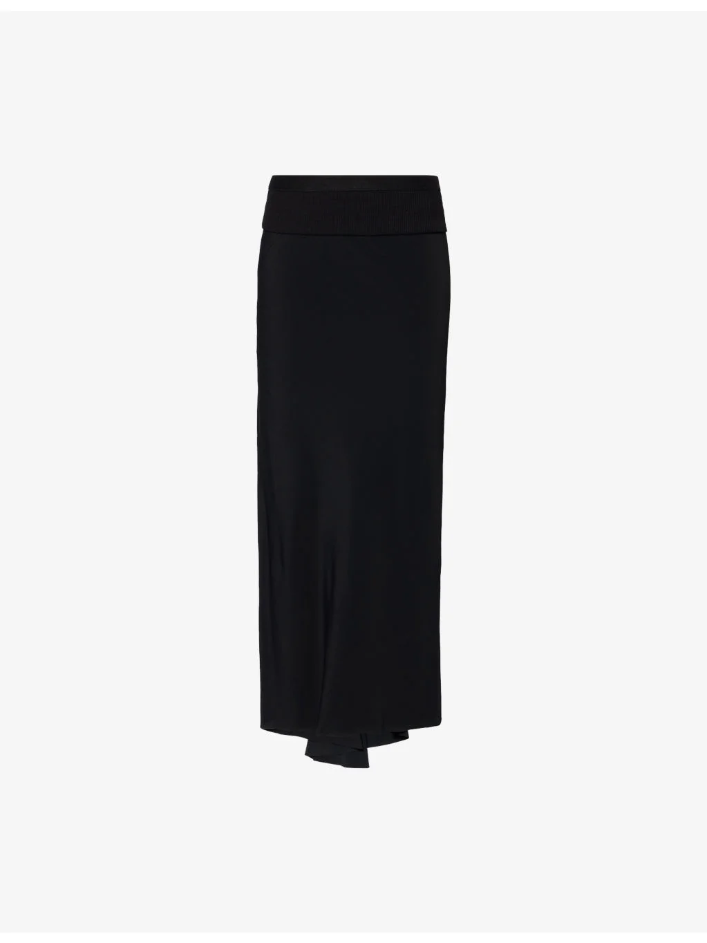 Mid-Rise Bias Satin Midi Skirt - 1