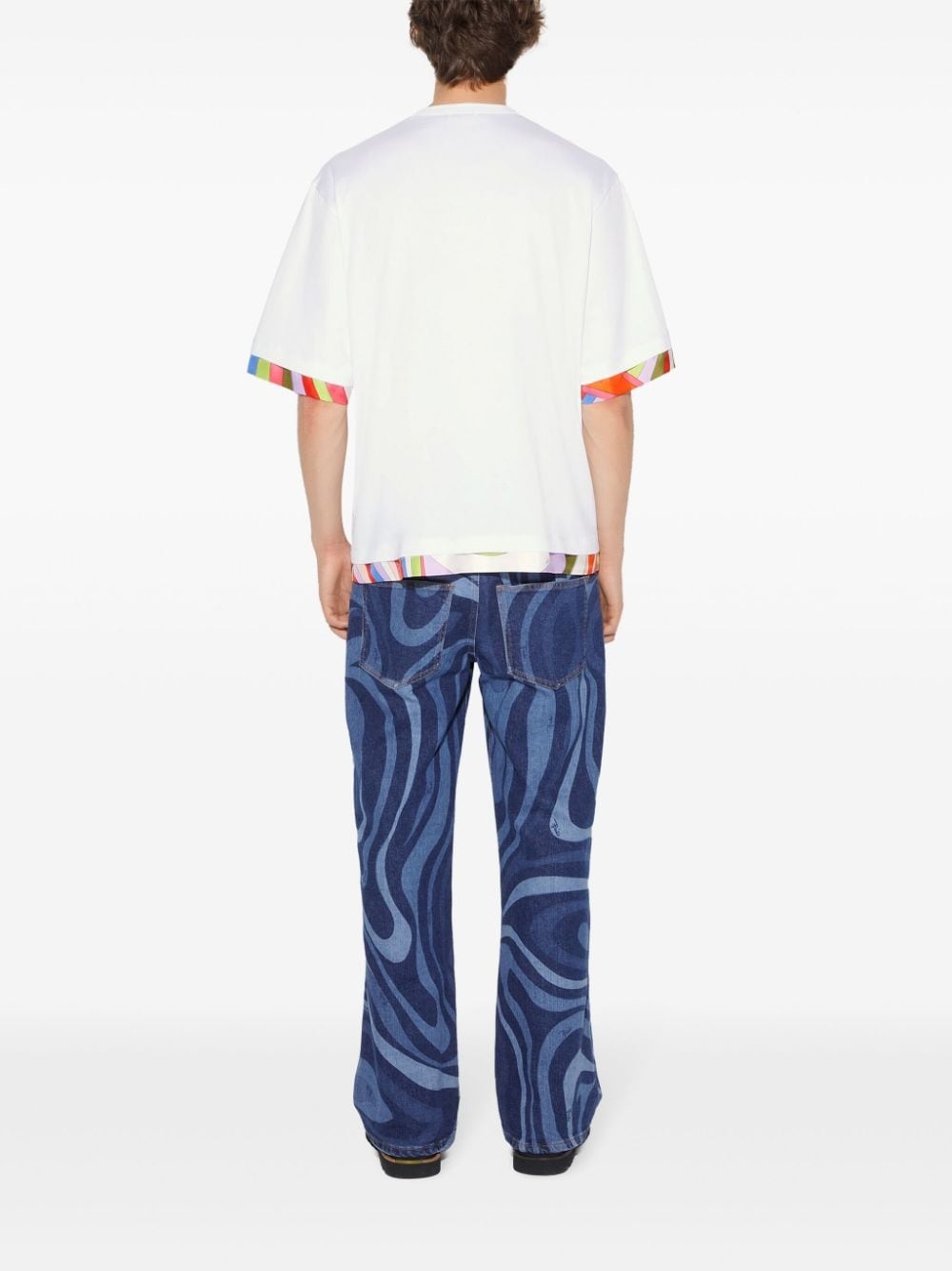 contrast-trim T-shirt - 4