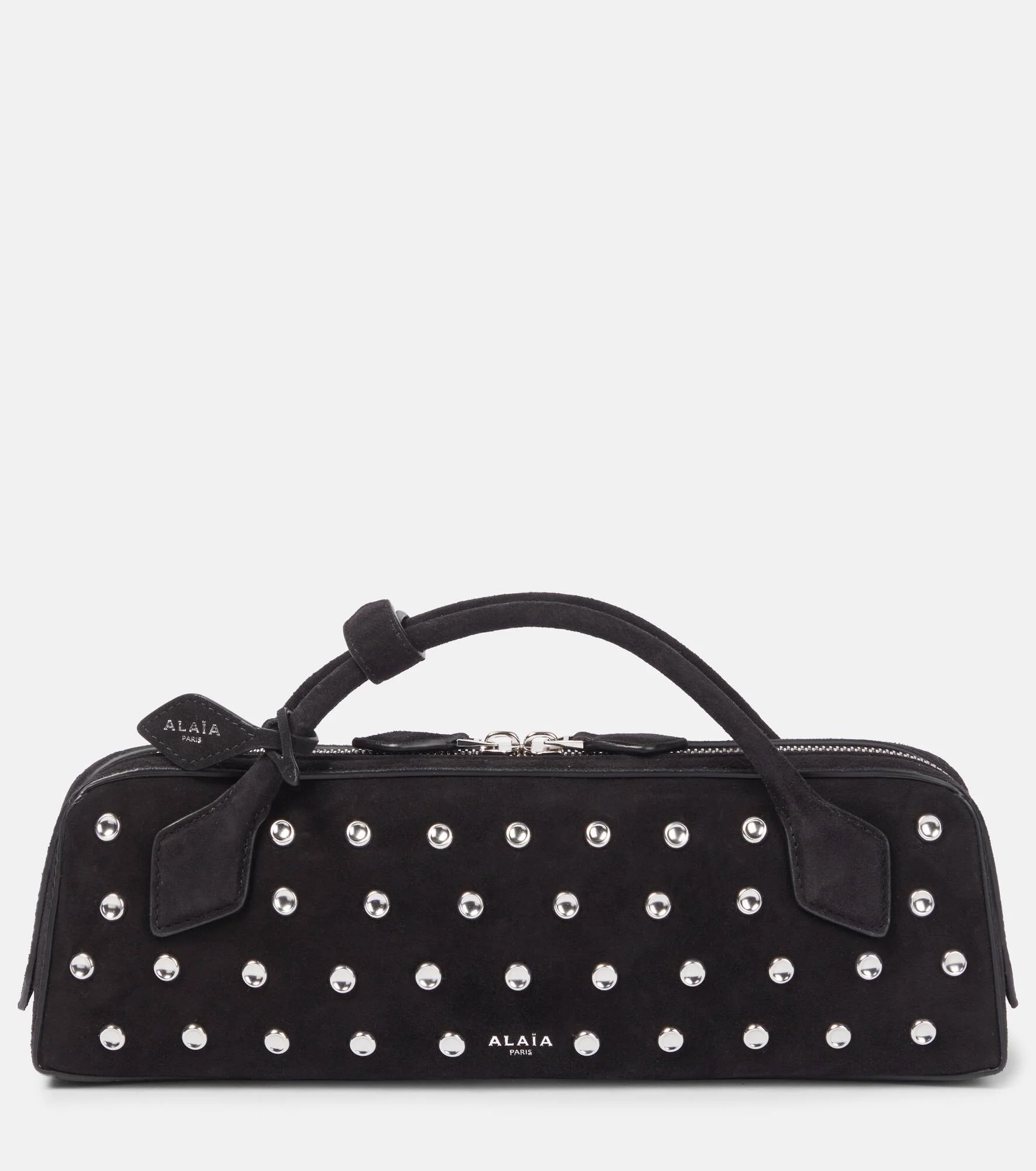 Le Teckel studded suede tote bag - 1