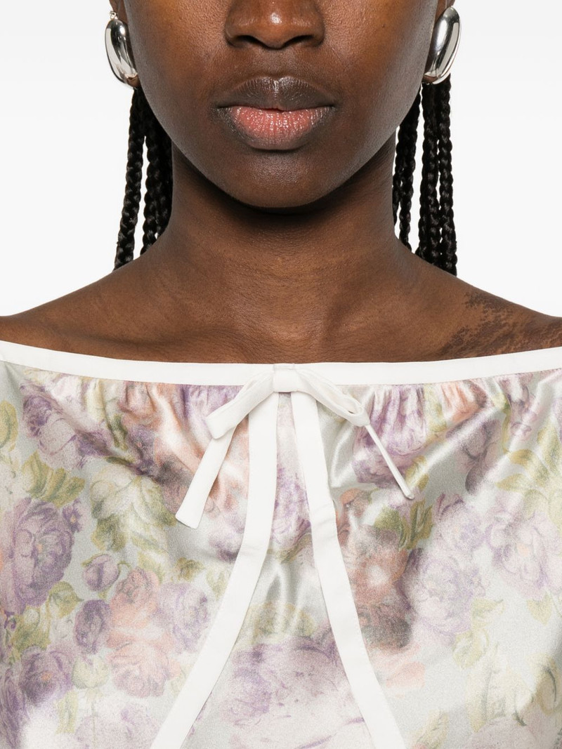 bow floral silk midi dress 5