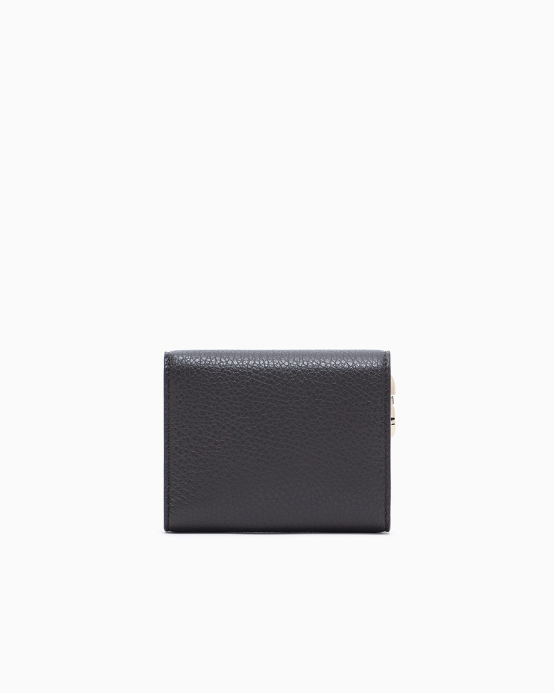 GIORGIO ARMANI TRIFOLD WALLET IN PEBBLED CALFSKIN outlook