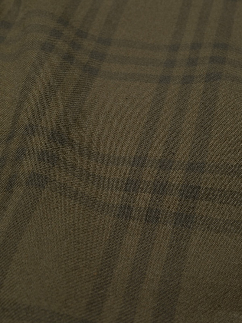 Julian Worker Plaid Check Shirt Olive 4