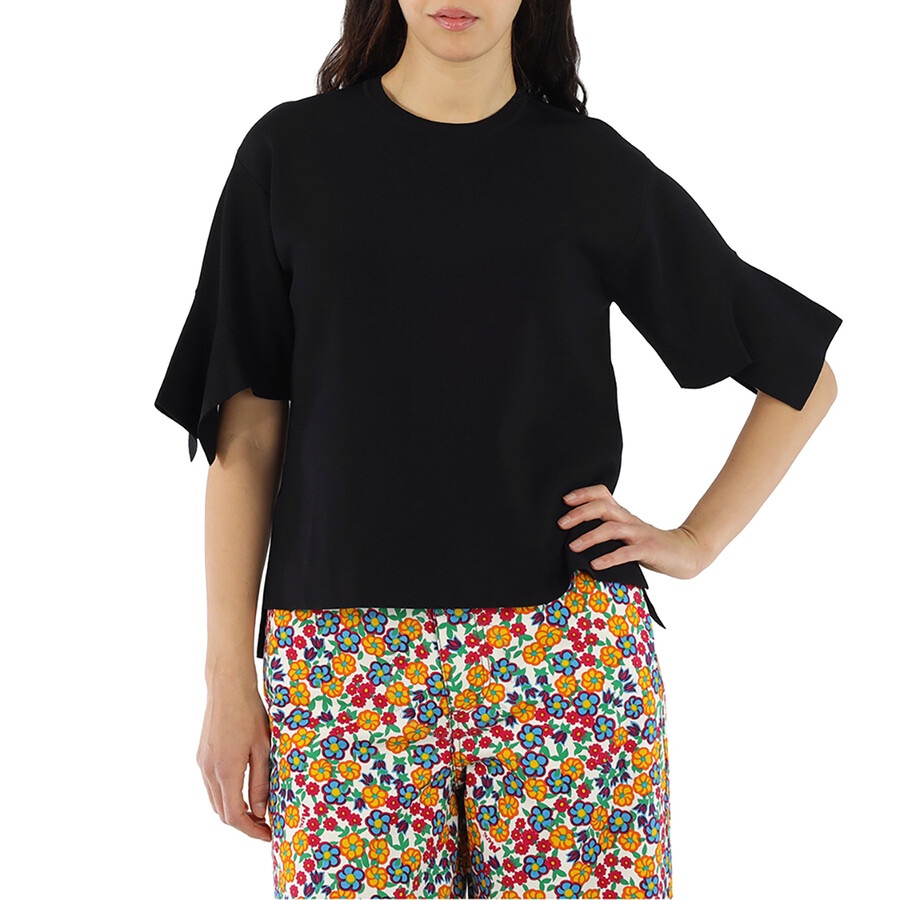 Stella Mccartney Ladies Black Compact Knit Top - 3