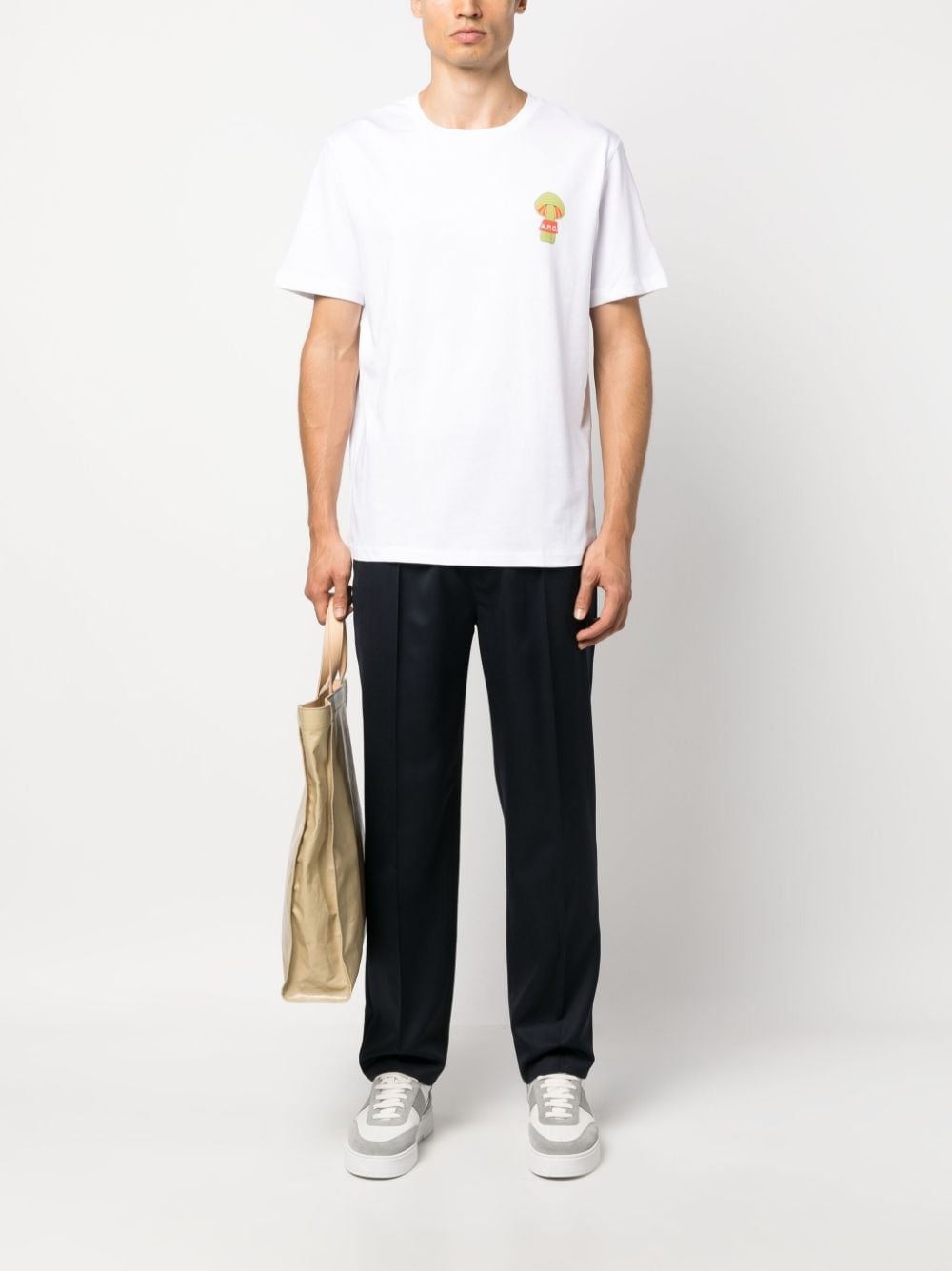 elasticated-waist wool trousers - 2