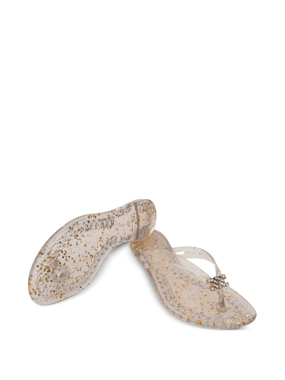 glitter-detail flip flops - 5