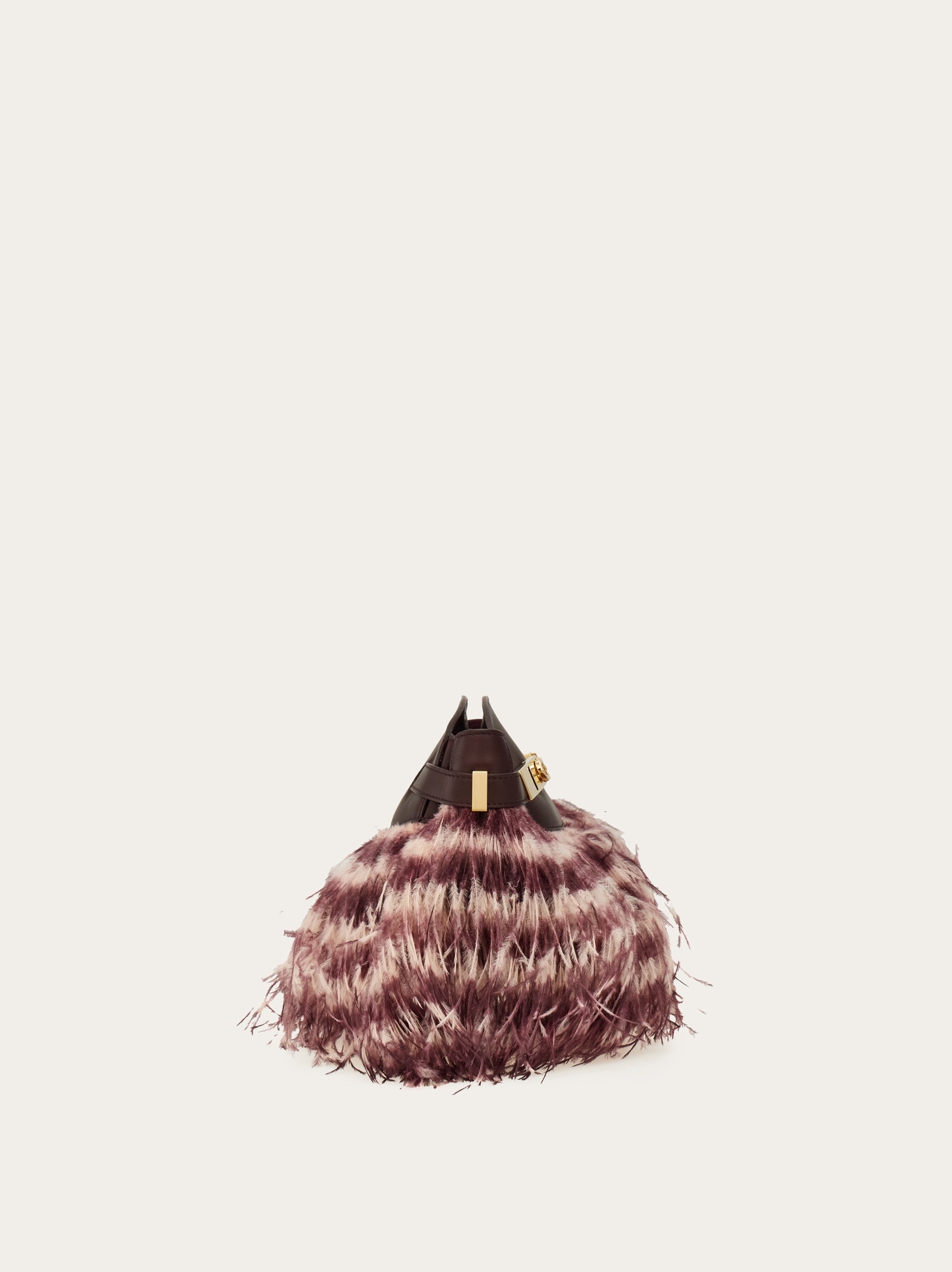 Hug crossbody bag with feathers (S) - 4