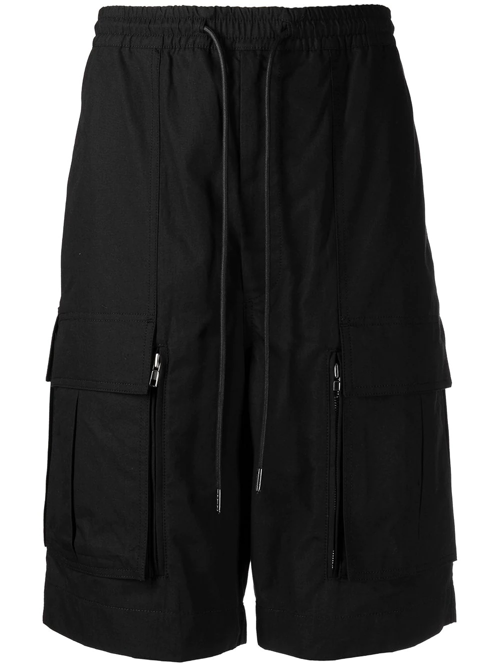 drawstring cargo shorts - 1