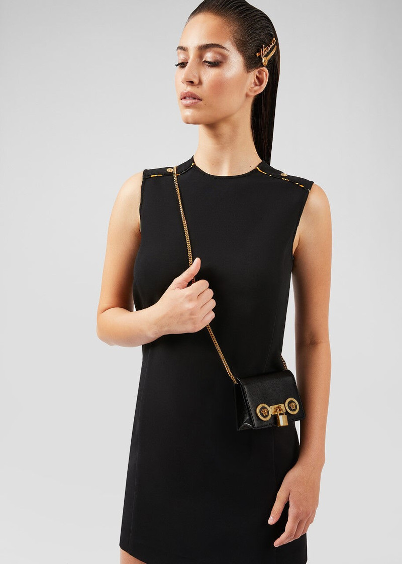 VERSACE Mini Icon Leather Shoulder Bag outlook