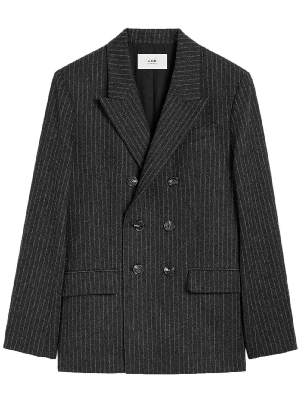 double-breasted wool blazer - 1