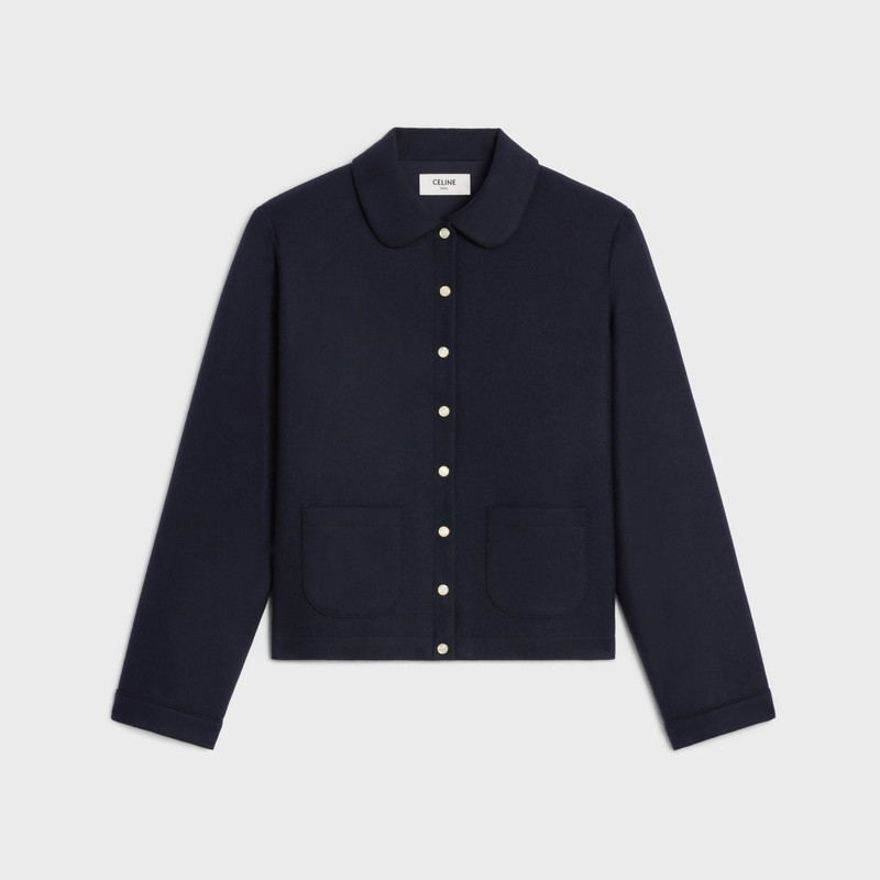 shirt with Claudine collar in cashmere flannel 1