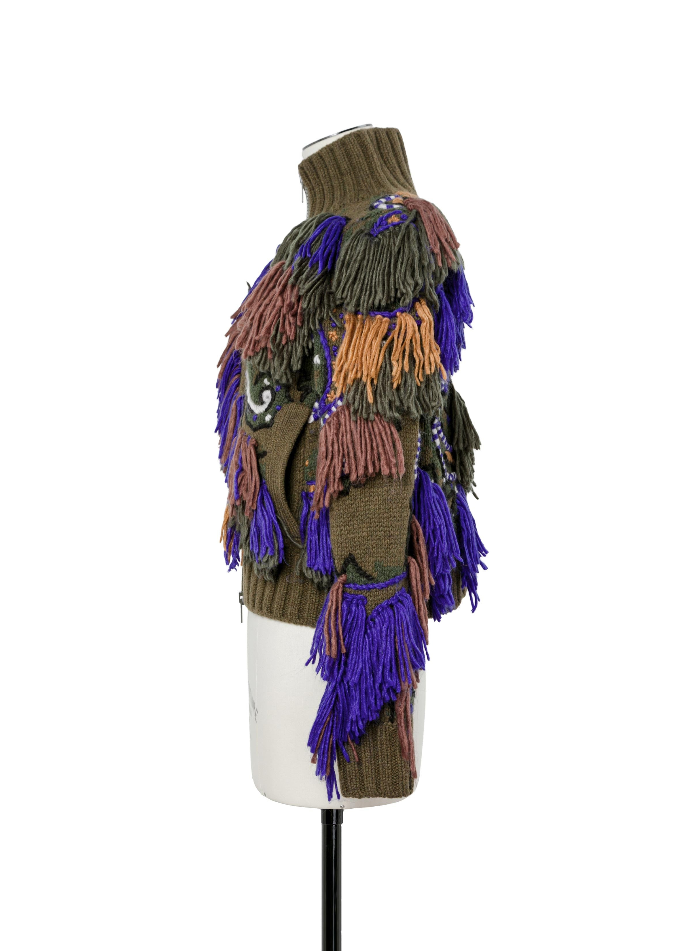 Paisley Jacquard Knit Blouson - 2