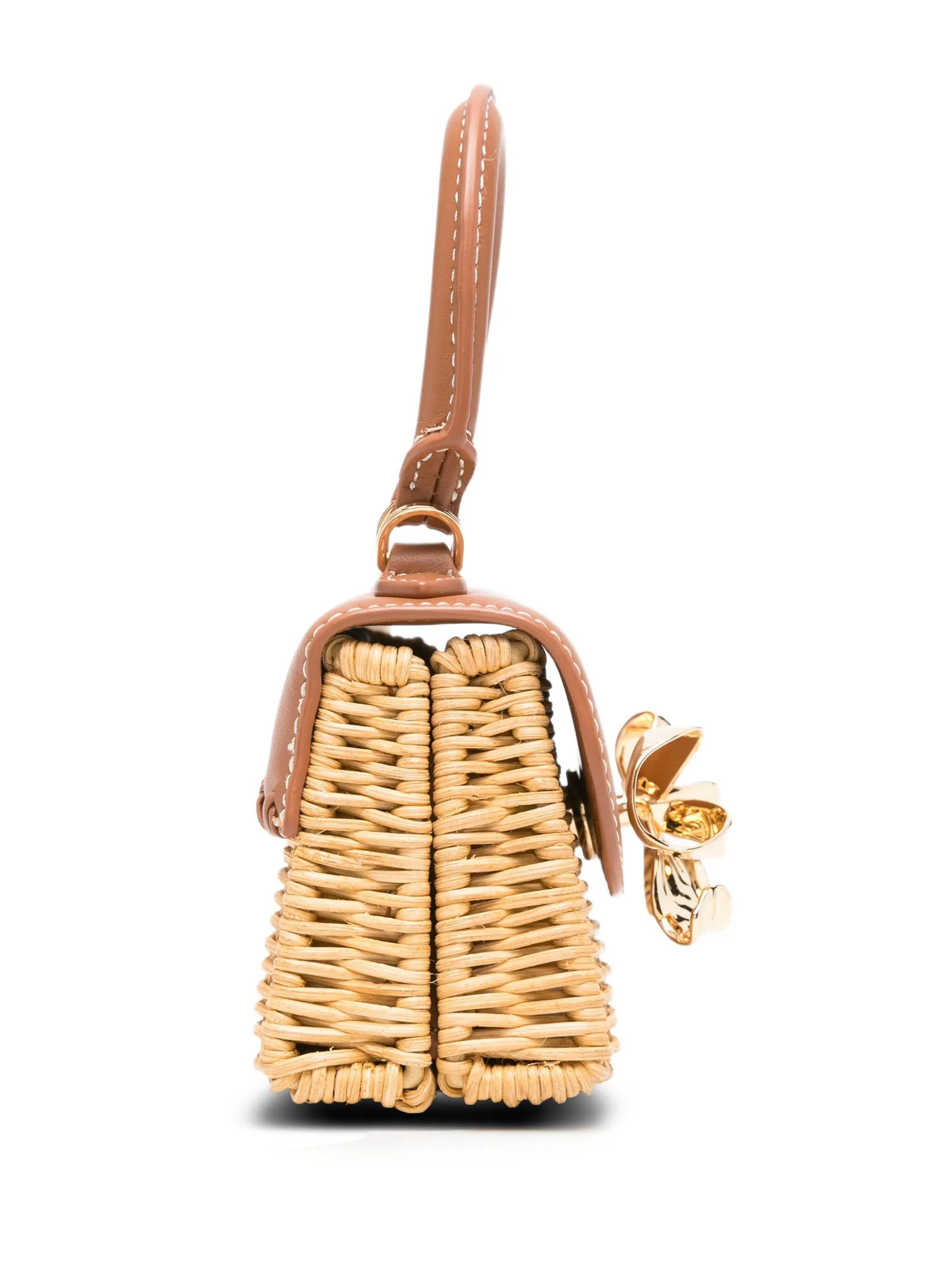 Self Portrait Rattan Bow Mini Bag - 4